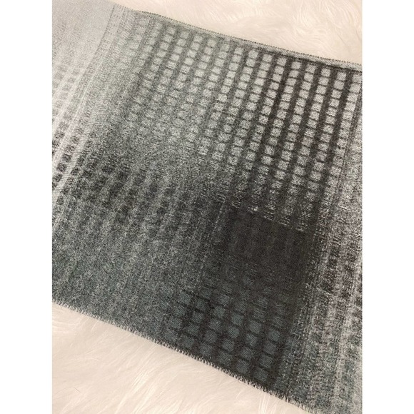 Fraas Cashmink Feel Gray Black Geometric Fringed Soft Winter Rectangle Scarf - Picture 4 of 4